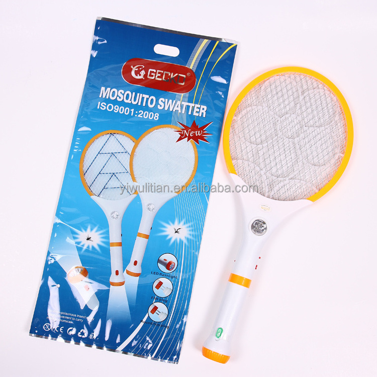 GECKO YPD HIGH QUALITY BIG SIZE WITH TORCH RECHARGEABLE ELECTRIC MOSQUITO SWATTER FLY SWATTER MOSQUITO RACKET