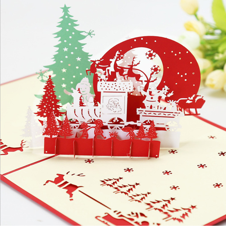 wedding Mother's Day Teachers' Day Christmas flower butterfly Cherry rose Holiday card pop up 3d cards