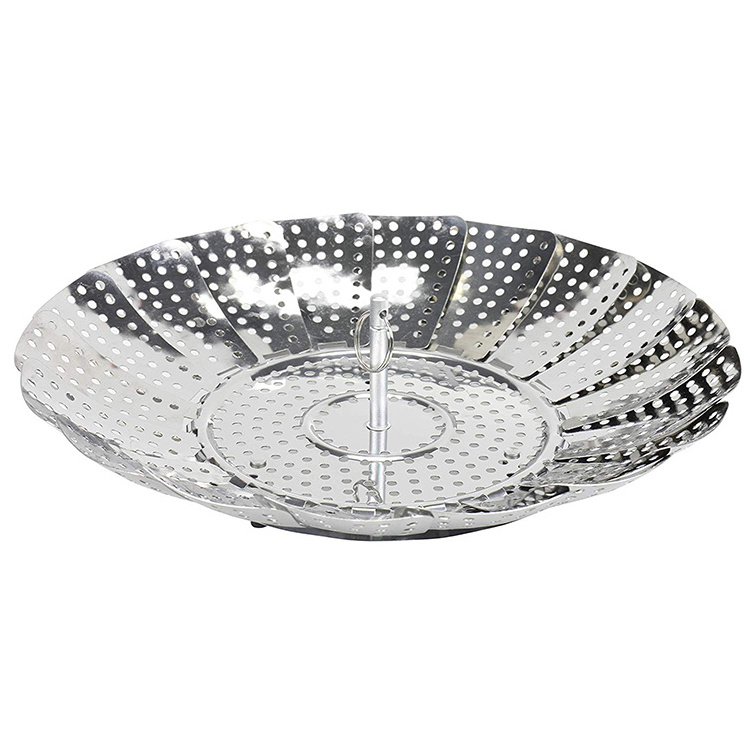 Good quality Stainless Steel collapsible Vegetable Steamer Basket