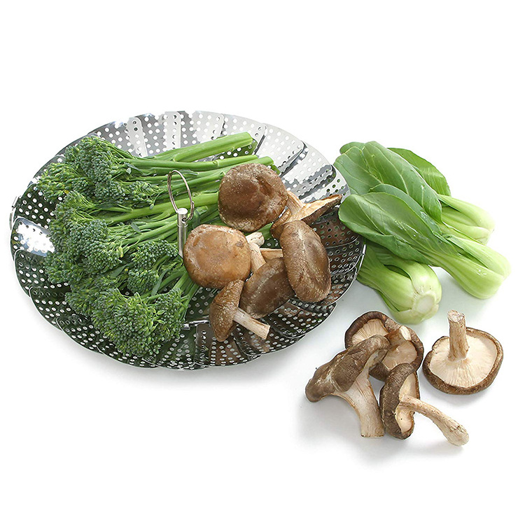 Good quality Stainless Steel collapsible Vegetable Steamer Basket