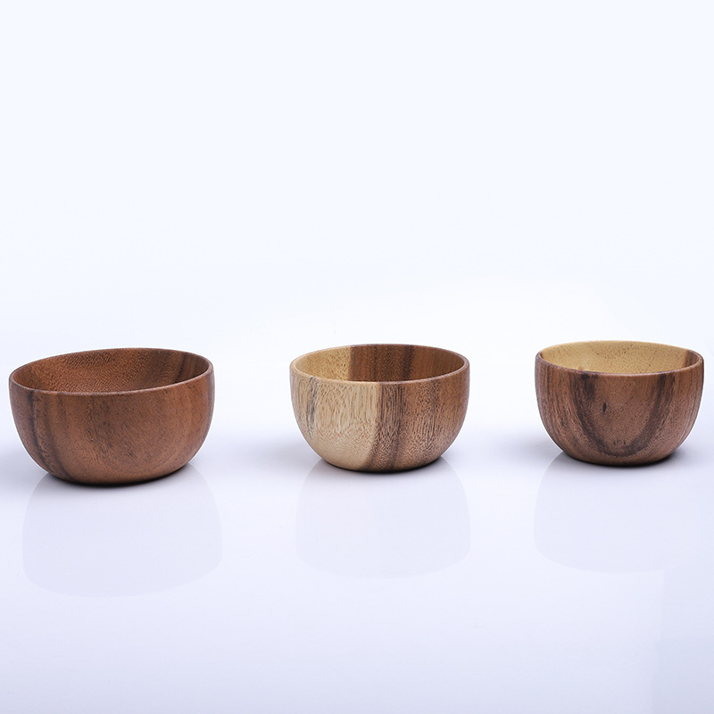 Acacia Wood vegetable Salad Serving Bowl wooden dough bowls wholesale