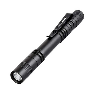 Factory direct High power Aluminium Alloy mini flat Pen light XPE tactical flashlight led mini pen torch penlight