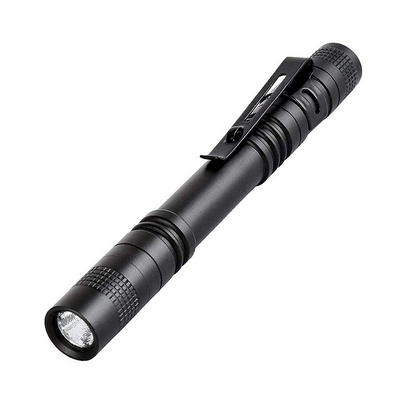 Factory direct High power Aluminium Alloy mini flat Pen light XPE tactical flashlight led mini pen torch penlight