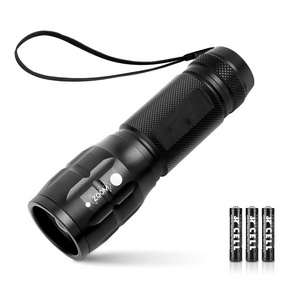 High Lumens Adjustable AAA Battery Brightness Flash light Led Small Flashlights for Outdoor Emergency Tactical &camping