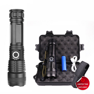 Night Vision Safety Waterproof 26650 battery XHP 50 Zoomable Hunting Led Torch Flashlight, High Powered Led Flashlights