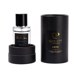 Luxury empty perfume spray bottle 30ml 50ml 100ml round perfume bottle with box