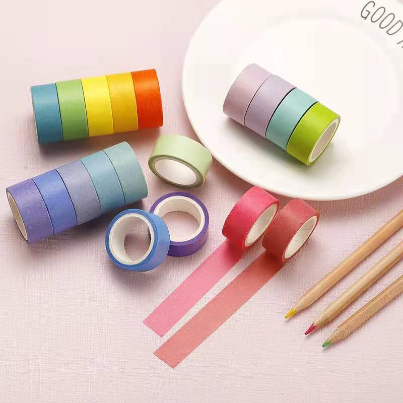 Hot sale  60 rolls 15mm Rainbow Washi Tape Set Decorative Paper Craft Tape for DIY Scrapbook