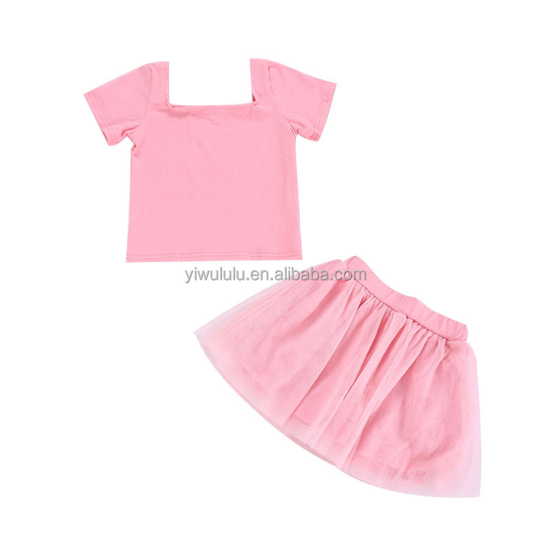 Fashionable little girl clothing Sets Toddler Tutu Skirt Outfit For Birthday Party