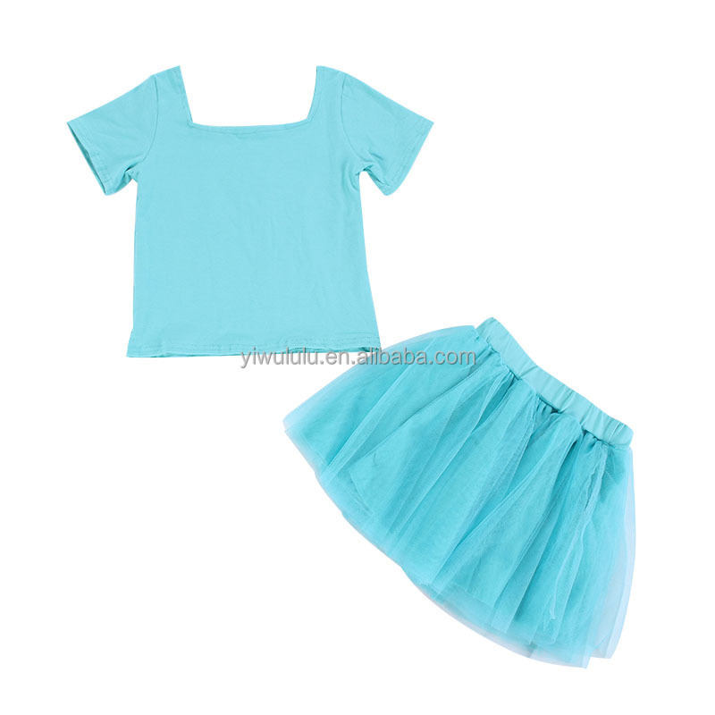 Fashionable little girl clothing Sets Toddler Tutu Skirt Outfit For Birthday Party