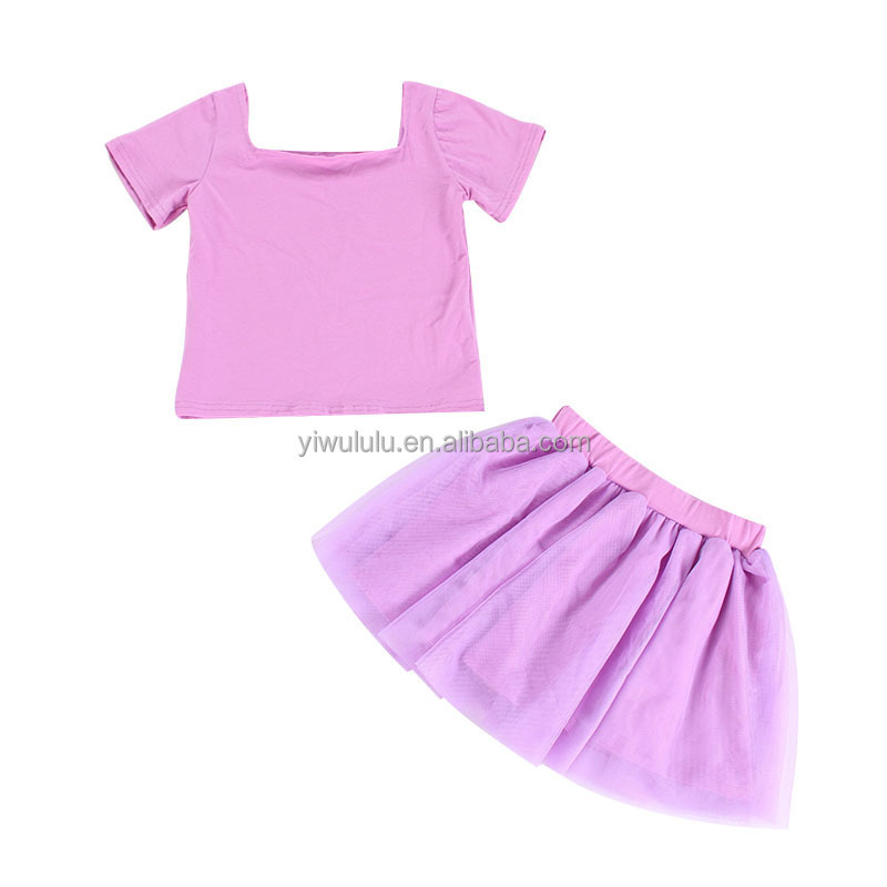 Fashionable little girl clothing Sets Toddler Tutu Skirt Outfit For Birthday Party