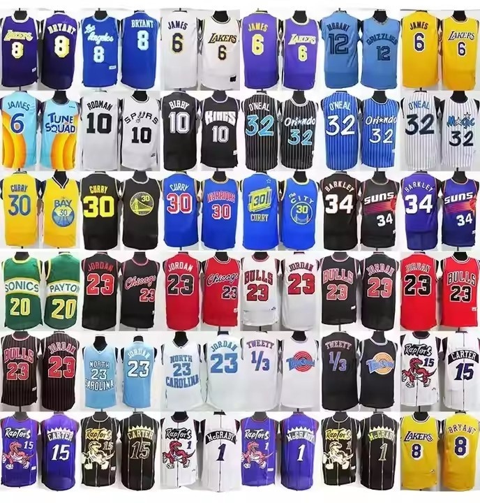 RETRO America 30 Teams Basketball Jersey Wholesale Vintage Top Quality Embroidery Stitched Men's Sports Shirt NBAA Jerseys