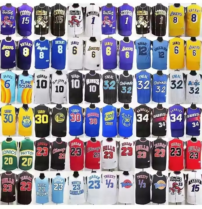 RETRO America 30 Teams Basketball Jersey Wholesale Vintage Top Quality Embroidery Stitched Men's Sports Shirt NBAA Jerseys