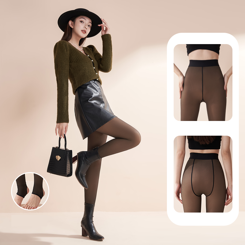 Belly Contracting Hip Lifting Carnival Winter Stockings NylonThick High Waist Pantyhose / Tights