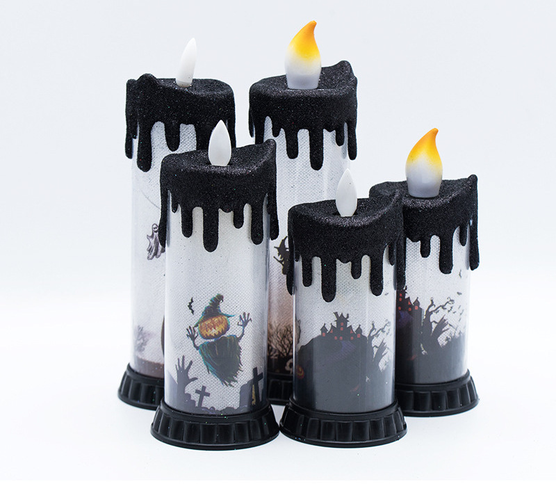 Flashing Led Halloween Candles Lights Swing Wick LED Simulation Flame Candle Light Up Halloween Decoration Props