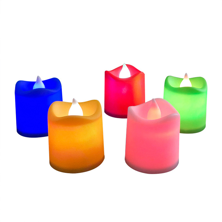 China Cheap Plastic Mini Electric Led Tealight Candles Multi Color Durable Plastic Candle Light Up Plastic Mini Candle