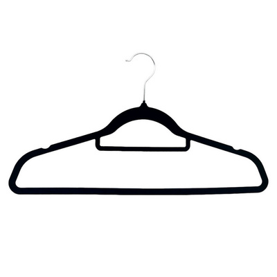 Custom Premium Basics Slim 100 Pack Heavy Duty Non-Slip Black Velvet Hangers For Suit Coat Clothes Hangers