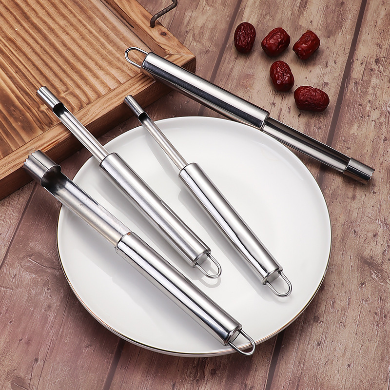 2024 Creative Stainless Steel Twist Fruit Core Seed Remover Hawthorn Jujube Pear Apple Corers Seeder Kitchen Gadgets Tools