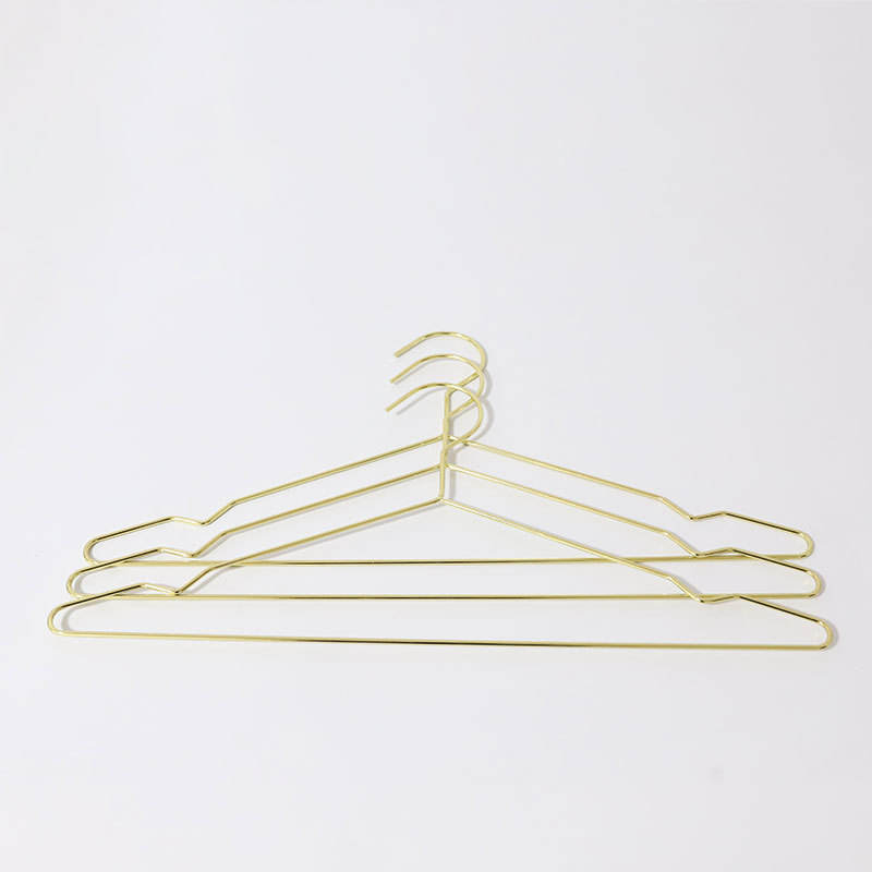 Inspring Stainless Steel Wire Clothes Hangers Metal Rose Gold And Gold Metal Wire Hanger