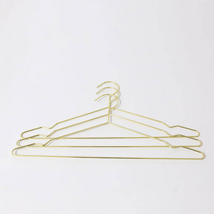 Inspring Stainless Steel Wire Clothes Hangers Metal Rose Gold And Gold Metal Wire Hanger