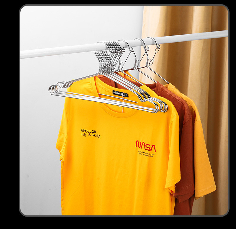 10pcs Set Hotsale Wholesale Stainless Steel Hanger Clothing Organizer Nonslip Clothes Hangers Dry Wet Clothes Hanger