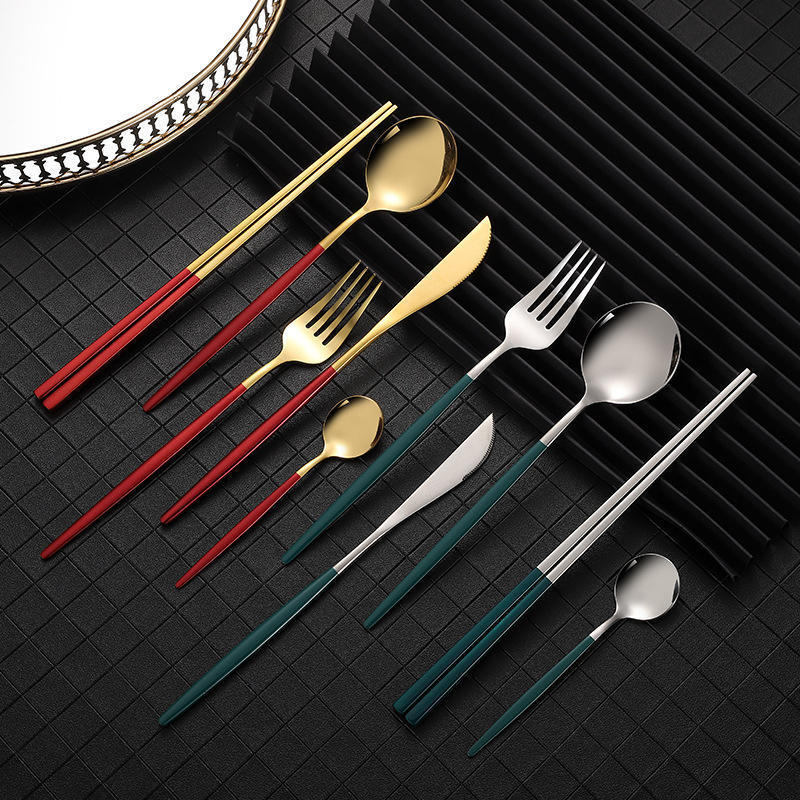 Wholesale Custom Portugal Style Stainless Steel Spoons Forks Knives Cutlery Set Restaurant Hotel Party Wedding Dinner Tableware