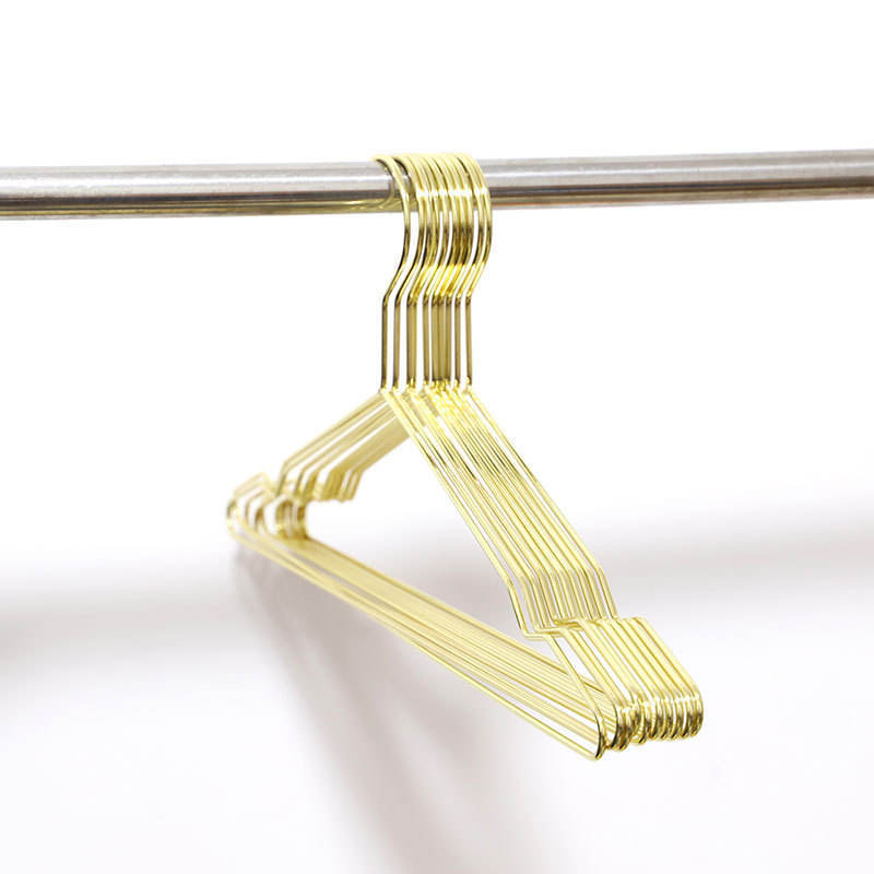 Inspring Stainless Steel Wire Clothes Hangers Metal Rose Gold And Gold Metal Wire Hanger