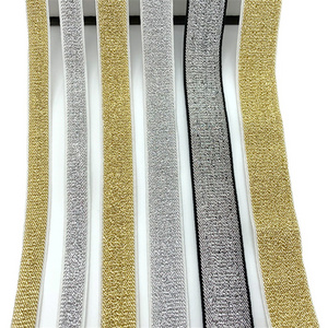 Glitter Gold  Elastic Bands Rubber Band Waist Band Elastic Cord Garment Trousers DIY Sewing Accessories 10/15/25/40mm 1M