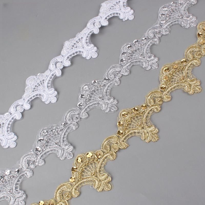 New Diy6.0 Cm Wide Lace Beaded Home Textile Bedding Lace Tablecloth Skirt Hem