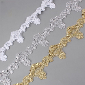 New Diy6.0 Cm Wide Lace Beaded Home Textile Bedding Lace Tablecloth Skirt Hem