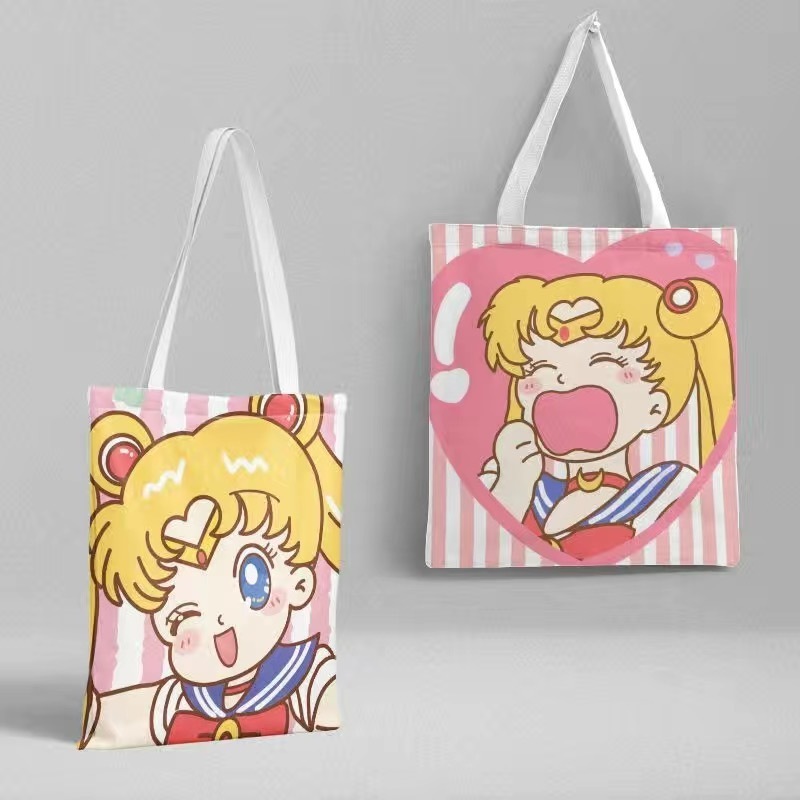 Wholesale 36*39cm Cartoon Handbag Anime Peripheral Sailor Moon Shopping Bag Canvas Bag