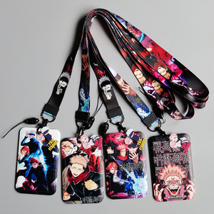 Anime Jujutsu Kaisen Satoru Gojo Fushiguro Megumi Mobile Phone Lanyard Card Holder Keychain