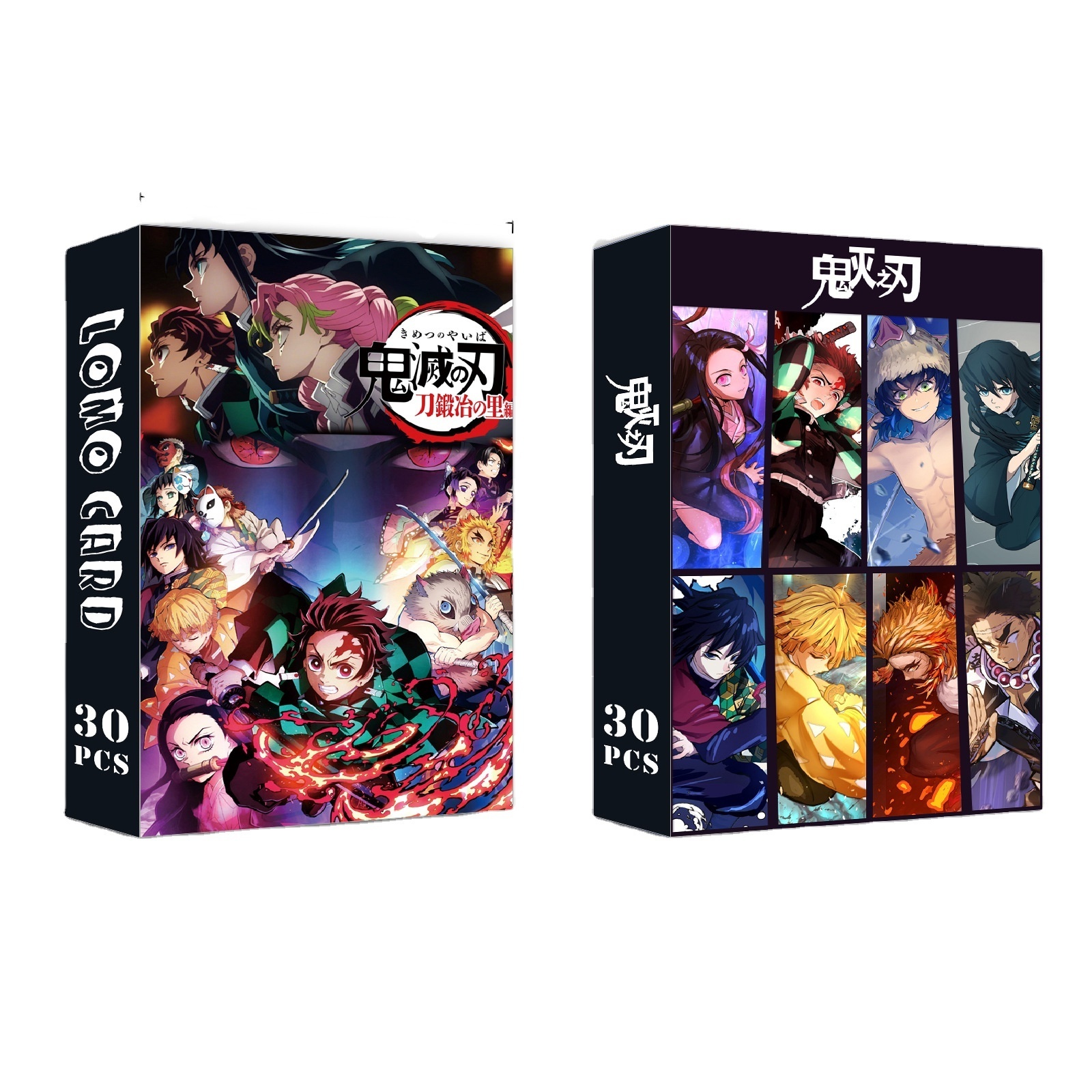 30 pcs/pack Demon Slayer Spy X Family Printing Anime Lomo Card For Fans Collection Postcards