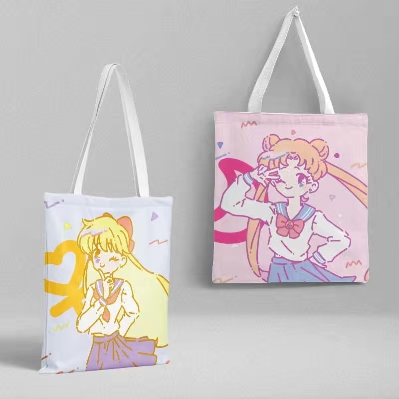 Wholesale 36*39cm Cartoon Handbag Anime Peripheral Sailor Moon Shopping Bag Canvas Bag