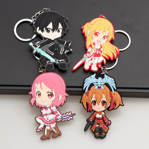 Anime Peripheral Sword Art Online Cartoon Character Yuuki Asuna Pendant PVC KeyChain