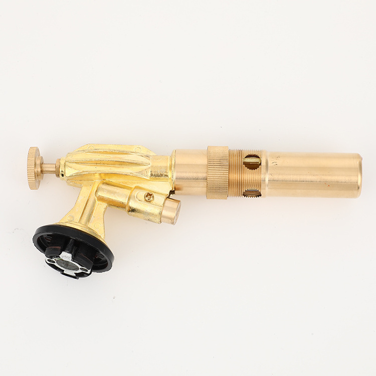 Manuefacture Wholesale Brass Camping Outdoor Burner Butane Lpg Gas Blow Torch Propane Welding Flamethrower Gun Torch Lighter