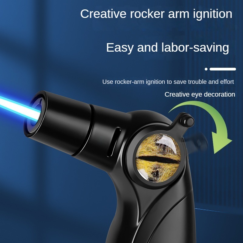 New Single Flame Jet Lighter Customized  Butane Gas refillable Cigarette Windproof  Logo  Torch Cigar Lighter