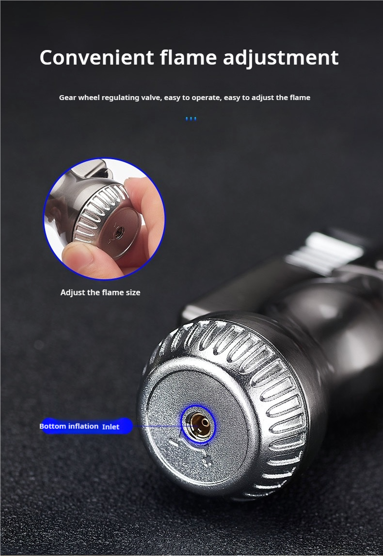 Wholesale small metal jet flame gun lighters mini blow for cigar torch lighter