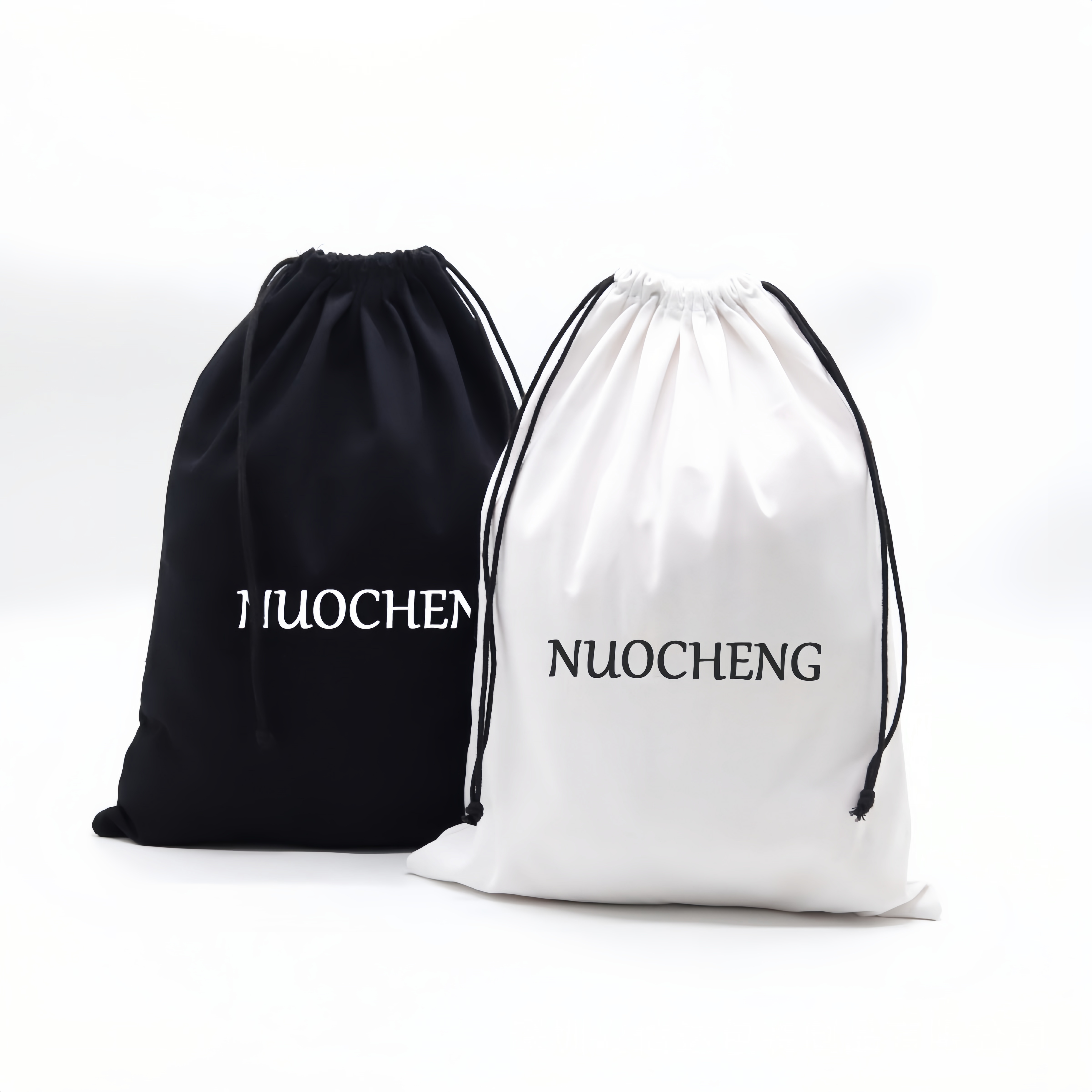 Custom Printed White Twill Cotton Garment Bags High Grade Drawstring Shoe Packaging Luxury Dust Bag for Clothes