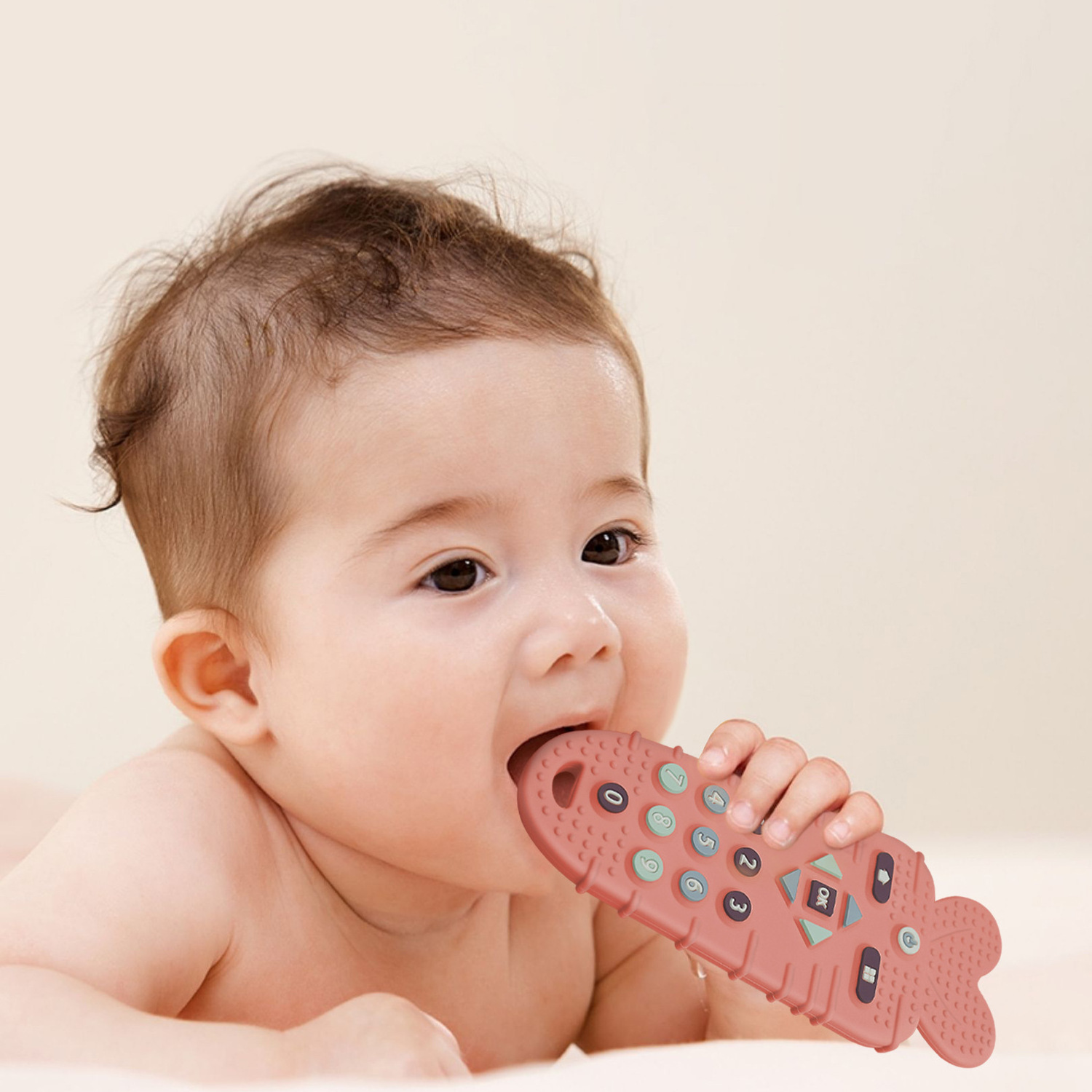 Burst Baby Remote Control Tooth Glue Baby Anti-Eating Hand Grinding Stick Toy Bite Glue Simulation TV Tooth Glue