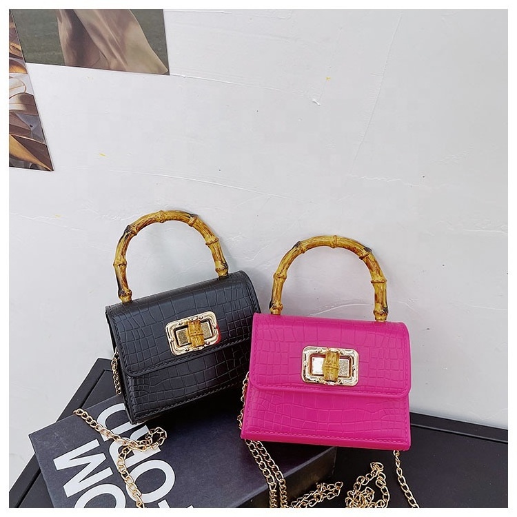 New Arrival Wholesale Multicolor PVC Mini Jelly Bag Children Square Cute Purse Chain Handbag For Girls