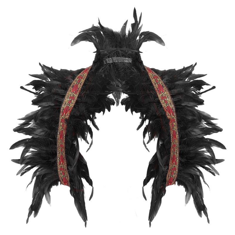 Men's Feathers Shawl Feather Costume Scarf Harness Bra Party Rave Role Play Carnival Punk Dance Festival Costume