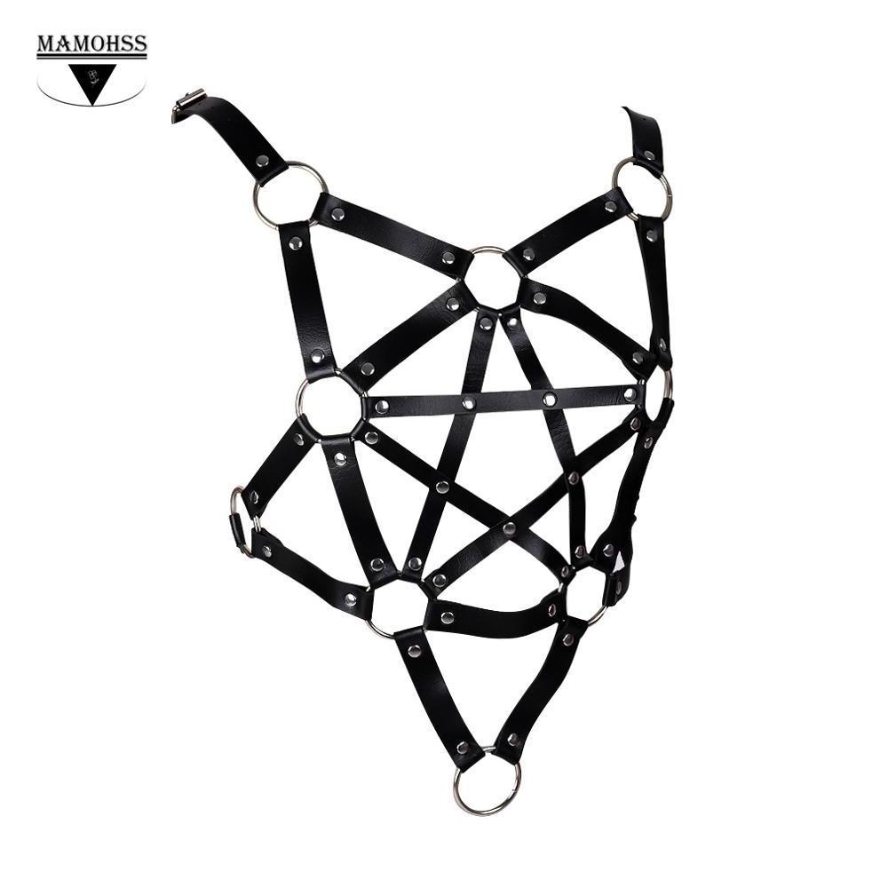 Women Leather Harness Adult Slave Fetish Restraint Erotic Bondage Women Black Leather Harness