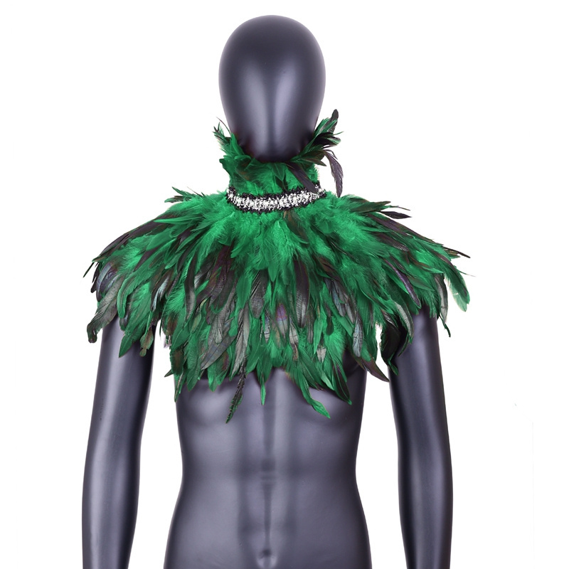 Men's Feathers Shawl Feather Costume Scarf Halloween Carnival Harness Bra Party Rave Role Play Punk Dance Festival Costume