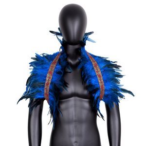 Men's Feathers Shawl Feather Costume Scarf Harness Bra Party Rave Role Play Carnival Punk Dance Festival Costume