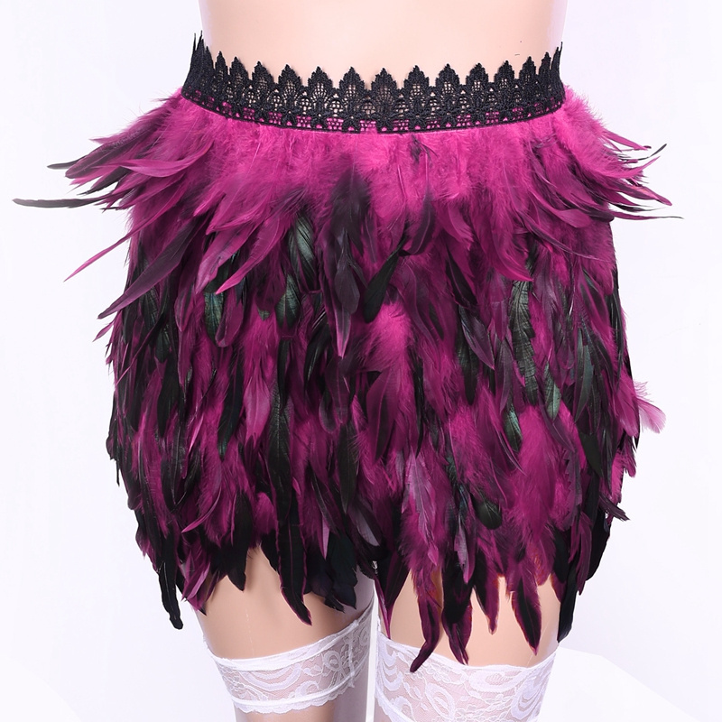 Man Feather Bondage Harness Dance Rave Christmas Carnival Costumes Indigenous Festival Carnival Adjust Strap Feather Women