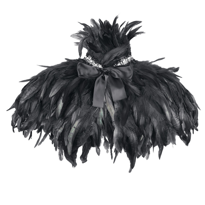 Men's Feathers Shawl Feather Costume Scarf Halloween Carnival Harness Bra Party Rave Role Play Punk Dance Festival Costume