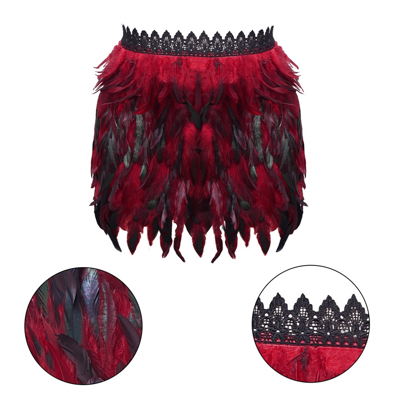 Man Feather Bondage Harness Dance Rave Christmas Carnival Costumes Indigenous Festival Carnival Adjust Strap Feather Women