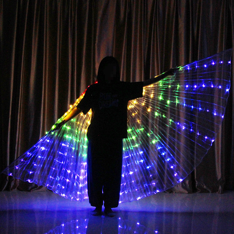 Led Isis Wings Glow Light Up Adult Belly Dance Carnival Rave Costumes Outfitsfor Christmas Halloween Party Led Isis Wings Big