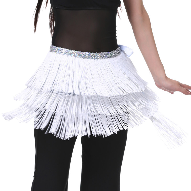 Belly Dance Hip Scarf Tribal Tassel Wrap Skirt Fringe Belt For Women Triangle Hip Scarves Halloween Party Beach Rave Costume