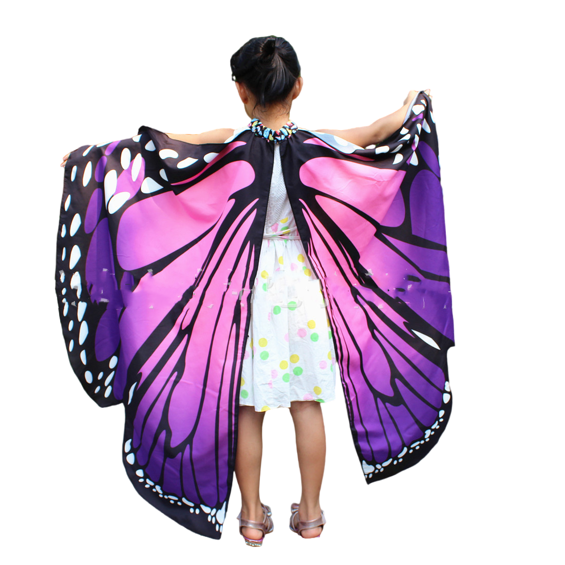 Fairy Butterfly Wings Costume for Kids Girls Dress-up Cloak Party Favors Gifts Isis Wings Monarch Butterfly Halloween Carnival